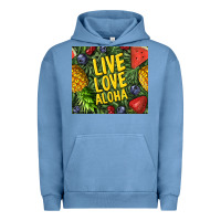 Pigment Pebble Blue live love aloha Urban Hoodie - TumblerDesignByShophia