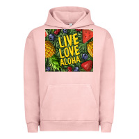 Pigment Salmon live love aloha Urban Hoodie - TumblerDesignByShophia
