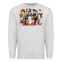 Dove Grey im the naughty elf Premium Sweatshirt - MaliasSmallBusiness
