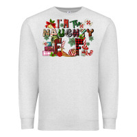Oatmeal Heather im the naughty elf Premium Sweatshirt - MaliasSmallBusiness