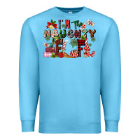 Ocean Blue im the naughty elf Premium Sweatshirt - MaliasSmallBusiness