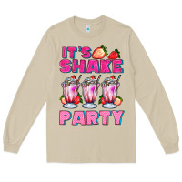 Mushroom its shake party with milkshake Long Sleeve Tee - AdoDesignShop