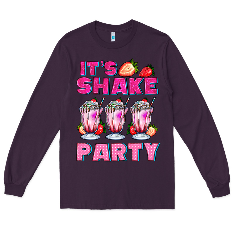 Its Shake Party With Milkshake Long Sleeve Tee by AdoDesignShop | Teevron
