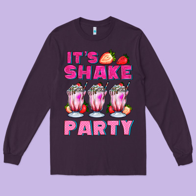 Its Shake Party With Milkshake Long Sleeve Tee Designed By Adodesignshop
