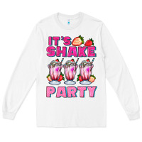White its shake party with milkshake Long Sleeve Tee - AdoDesignShop