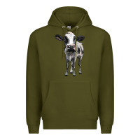 Army Green holstein cow Premium Hoodie - BarkalooDesign