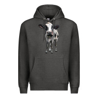 Charcoal Heather holstein cow Premium Hoodie - BarkalooDesign