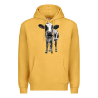 Mustard holstein cow Premium Hoodie - BarkalooDesign