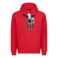 Red holstein cow Premium Hoodie - BarkalooDesign