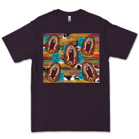 Plum serape gemstone glitter cowhide lady of guadalupe Premium Tee - RanaPortraitStore