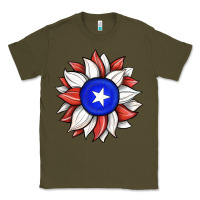 Army Green sunflower puerto rico flag Classic Tee - JahusDesignShop