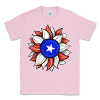 Bubblegum Pink sunflower puerto rico flag Classic Tee - JahusDesignShop