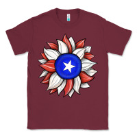 Burgundy sunflower puerto rico flag Classic Tee - JahusDesignShop