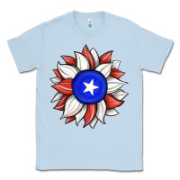Dusty Blue sunflower puerto rico flag Classic Tee - JahusDesignShop