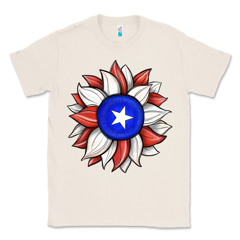 Sunflower Puerto Rico Flag Classic Tee by JahusDesignShop | Teevron