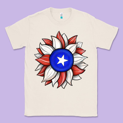 Sunflower Puerto Rico Flag Classic Tee Designed By Jahusdesignshop