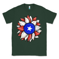 Sports Green sunflower puerto rico flag Classic Tee - JahusDesignShop