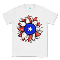 White sunflower puerto rico flag Classic Tee - JahusDesignShop