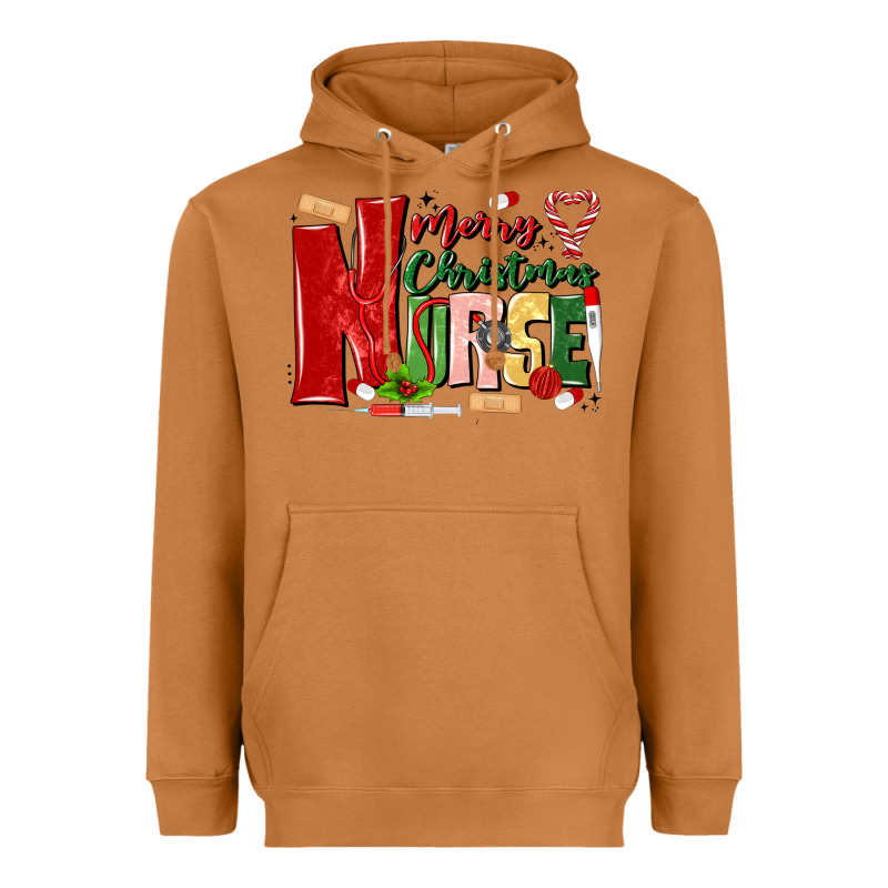 Merry Christmas Nurse Heavyweight Hoodie by MaliasSmallBusiness | Teevron