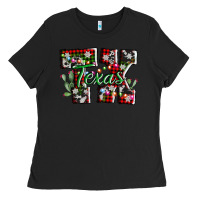 Black texas tx christmas Ladies Tee - AdoDesignShop