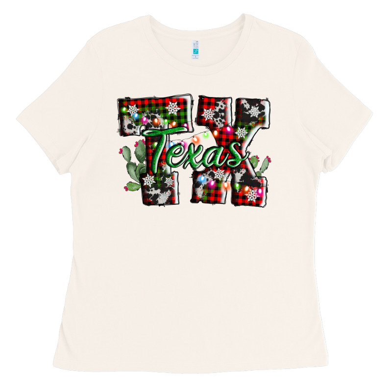 Texas Tx Christmas Ladies Tee by AdoDesignShop | Teevron