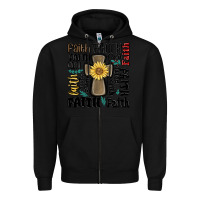 Black faith cross Zipper Hoodie - MaliasSmallBusiness