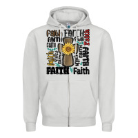 Dove Grey faith cross Zipper Hoodie - MaliasSmallBusiness