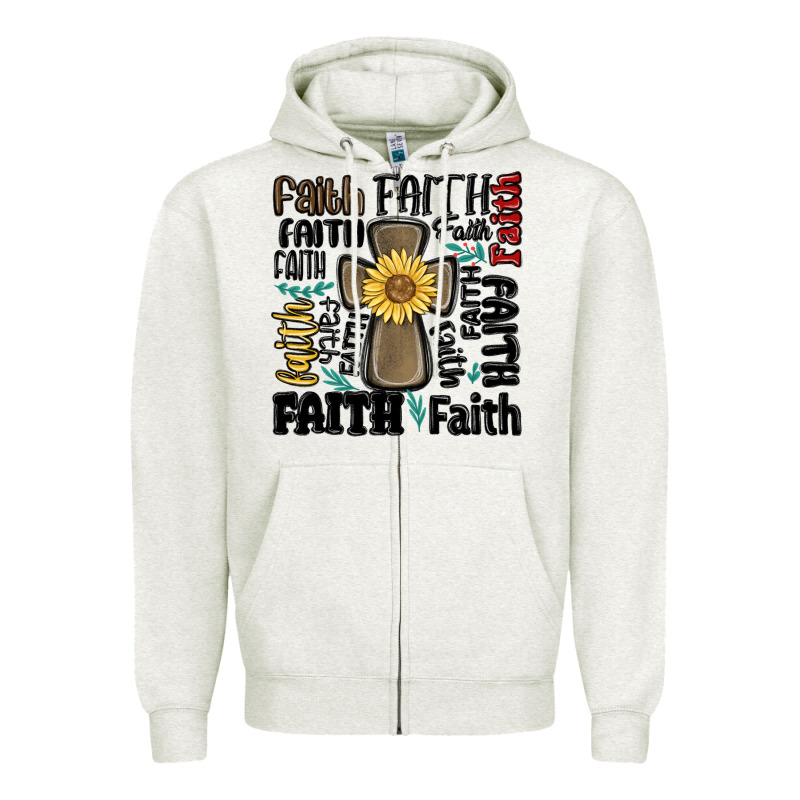 Faith Cross Zipper Hoodie by MaliasSmallBusiness | Teevron