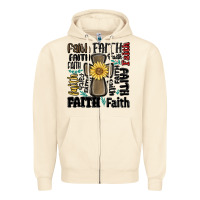 Sandshell faith cross Zipper Hoodie - MaliasSmallBusiness