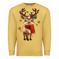 Antique Gold reindeer in christmas Premium Sweatshirt - MaliasSmallBusiness
