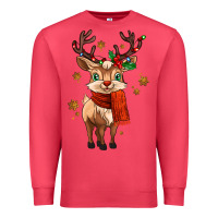 Cardinal reindeer in christmas Premium Sweatshirt - MaliasSmallBusiness