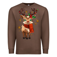 Chestnut reindeer in christmas Premium Sweatshirt - MaliasSmallBusiness