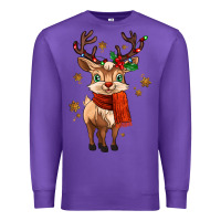 Purple reindeer in christmas Premium Sweatshirt - MaliasSmallBusiness