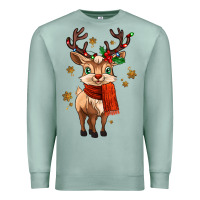 Seafoam reindeer in christmas Premium Sweatshirt - MaliasSmallBusiness