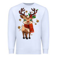 White reindeer in christmas Premium Sweatshirt - MaliasSmallBusiness