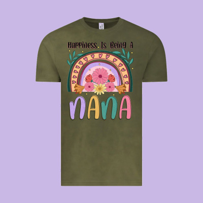 Happiness Is Being A Nana Vintage Tee Designed By Jahusdesignshop