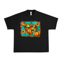 Black fall pumpkins and sunflowers heart Urban Heavy Tee - BarkalooDesign