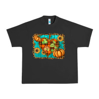 Pigment Black fall pumpkins and sunflowers heart Urban Heavy Tee - BarkalooDesign