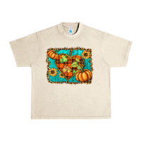 Sandshell fall pumpkins and sunflowers heart Urban Heavy Tee - BarkalooDesign