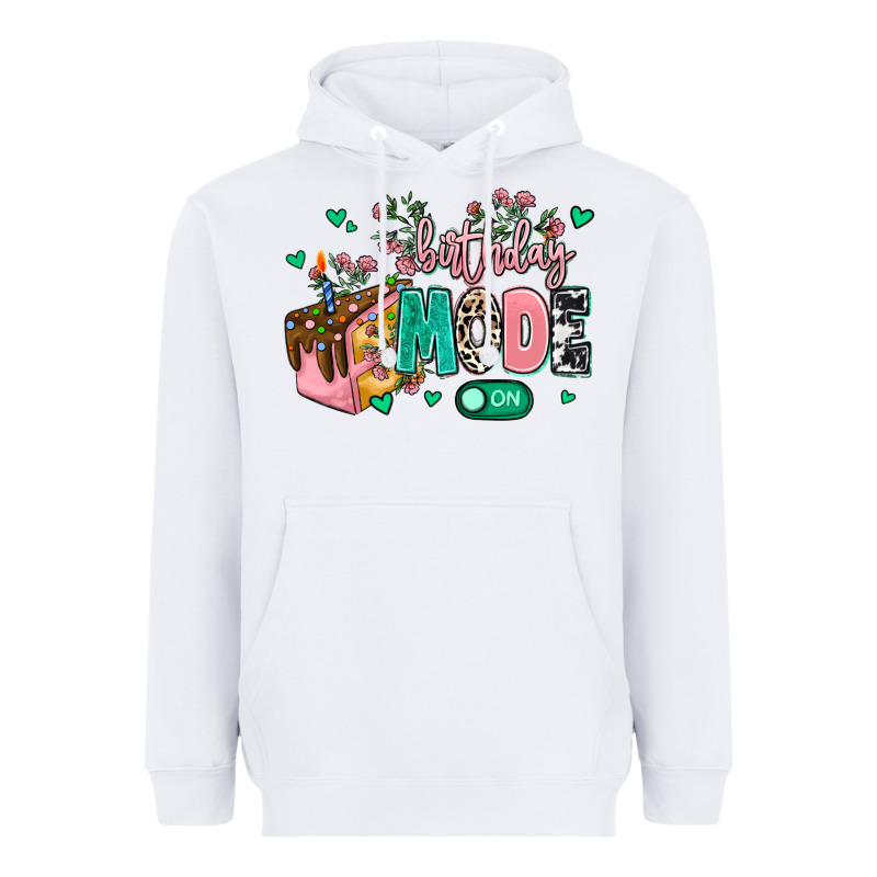 Birthday Mode On Heavyweight Hoodie by MaliasSmallBusiness | Teevron