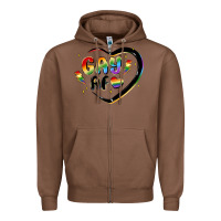 Chestnut gay af Zipper Hoodie - MaliasSmallBusiness