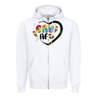 White gay af Zipper Hoodie - MaliasSmallBusiness