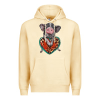 Pina Colada baby pig with leopard heart Premium Hoodie - BarkalooDesign