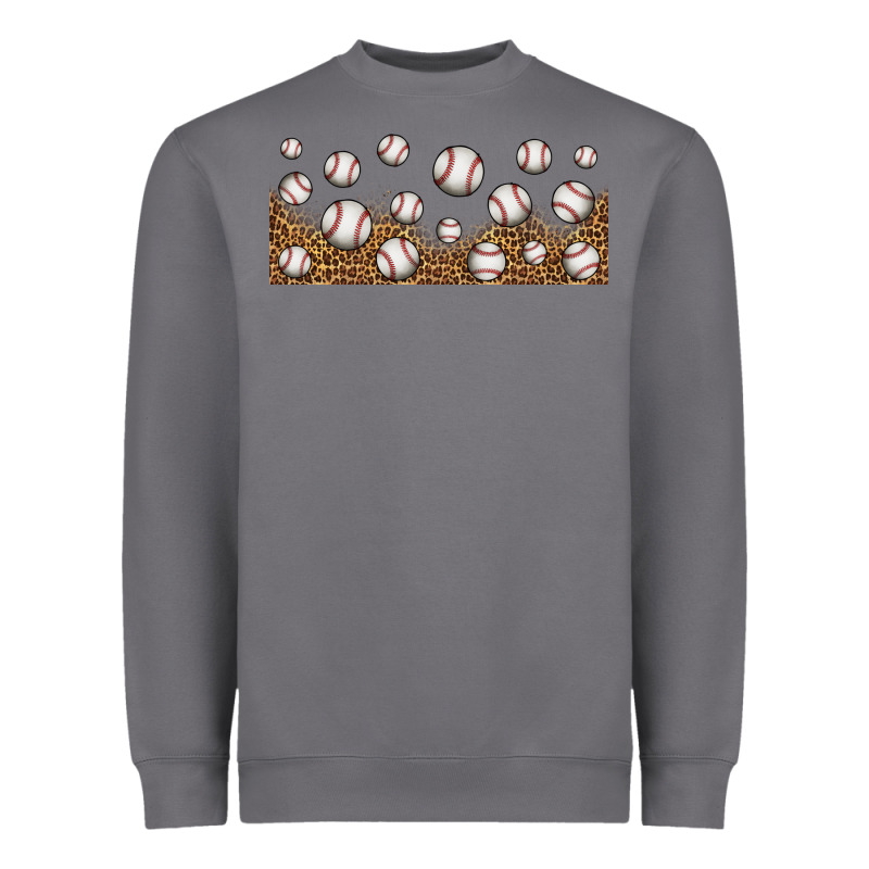 Leopard Baseball 16oz Libbey Glass Heavyweight Sweatshirt by HRA Design Shop | Teevron