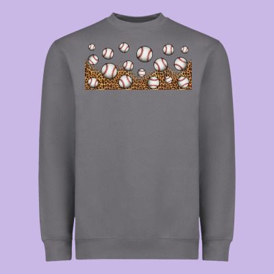 Leopard Baseball 16oz Libbey Glass Heavyweight Sweatshirt Designed By Hra Design Shop