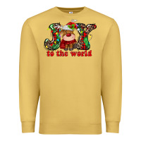 Antique Gold joy to the world christmas deer Premium Sweatshirt - MaliasSmallBusiness