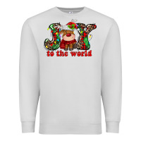 Dove Grey joy to the world christmas deer Premium Sweatshirt - MaliasSmallBusiness