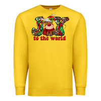 Lemon joy to the world christmas deer Premium Sweatshirt - MaliasSmallBusiness
