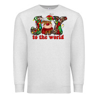 Oatmeal Heather joy to the world christmas deer Premium Sweatshirt - MaliasSmallBusiness
