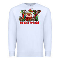 White joy to the world christmas deer Premium Sweatshirt - MaliasSmallBusiness